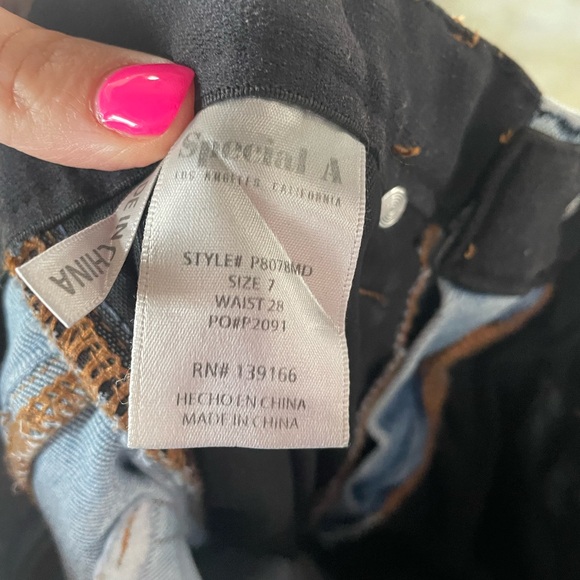 Special A Light Blue Flare Frayed Hem Women’s Jeans Size 7/28 - Picture 9 of 9